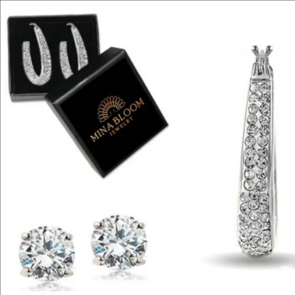 💎 Swarovski Crystal Earring Set - Picture 1 of 4